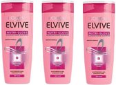 L’OREAL Shampoo Elvive Glansgevende Shampoo Voor Dof Haar - Geeft Schitterende Glans & Zijdezacht - 250Ml x 3