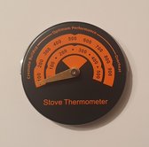 Kachelpijp thermometer magnetische voor rookkanalen - Dik wandig staal buis -  Geschikt voor o,a houtkachel, barbecue of openhaard