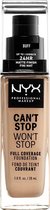 NYX Professional Makeup Can't Stop Won't Stop Foundation - Buff