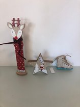 decoratieve kerst beeldjes divers - set van 3 stuks
