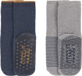 Lässig Anti-slip sokjes 2 paar assorted blue/grey, Maat 23-26
