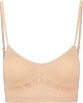 Bye Bra Naadloze Bh-Top, Balconette Bh-Top, Beugelloze Bh, Sportbeha, Goede Borstondersteuning, Shapewear Voor Vrouwen,
 Beige, XXL