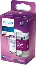 Philips CorePro LED spot GU10 - 5W LED lamp vervangt = 65W - Warm wit licht - Niet dimbaar