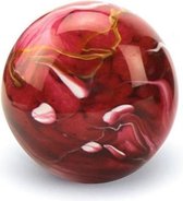Urn / Mini Urn - Urn Bol Marble rood 0,1L - Urn voor as - Urn Hond - Urn Kat - Urn Glasobject - Urn Kunst - As-Gedenkstuk - Glasurn