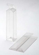 Plastic Doosjes 1,6x1,6x10,8cm Kristalhelder (25 stuks)