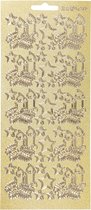 Stickers. goud. kaarsen. 10x23 cm. 1 vel