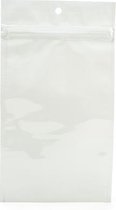Sacs Grip Seal Blanc 7,5x11,5cm Métallisé (100 pièces)