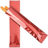 Plastiek Zakken Rood 5x20,3cm Gemetalliseerd en Sealbaar (100 stuks) | Plastic zak