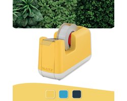 Leitz Cosy Plakbandhouder - Plakband Dispenser Inclusief Plakband - Ideaal voor Thuiskantoor/Thuiswerken - Warm Geel