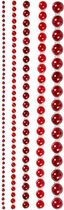 Halve plakparels, afm 2-8 mm, rood, 140 stuk/ 1 doos