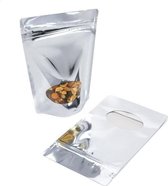 Stazakken Zilver met ovaal Venster 13x7x20,5cm | 113 gram (100 stuks)