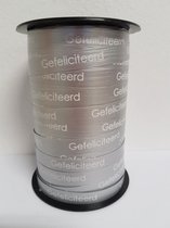 Krullint Gefeliciteerd Zilver 10mm x 250 meter (1 rol)