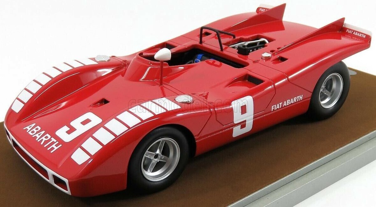 De 1:18 Diecast modelauto van de Abarth 2000S # 9 Mugello van 1971.De bestuurder was N. Vaccarella.Dit model is beperkt door 70 stuks. De fabrikant van het schaalmodel is Looksmart.Dit model is alleen online beschikbaar.