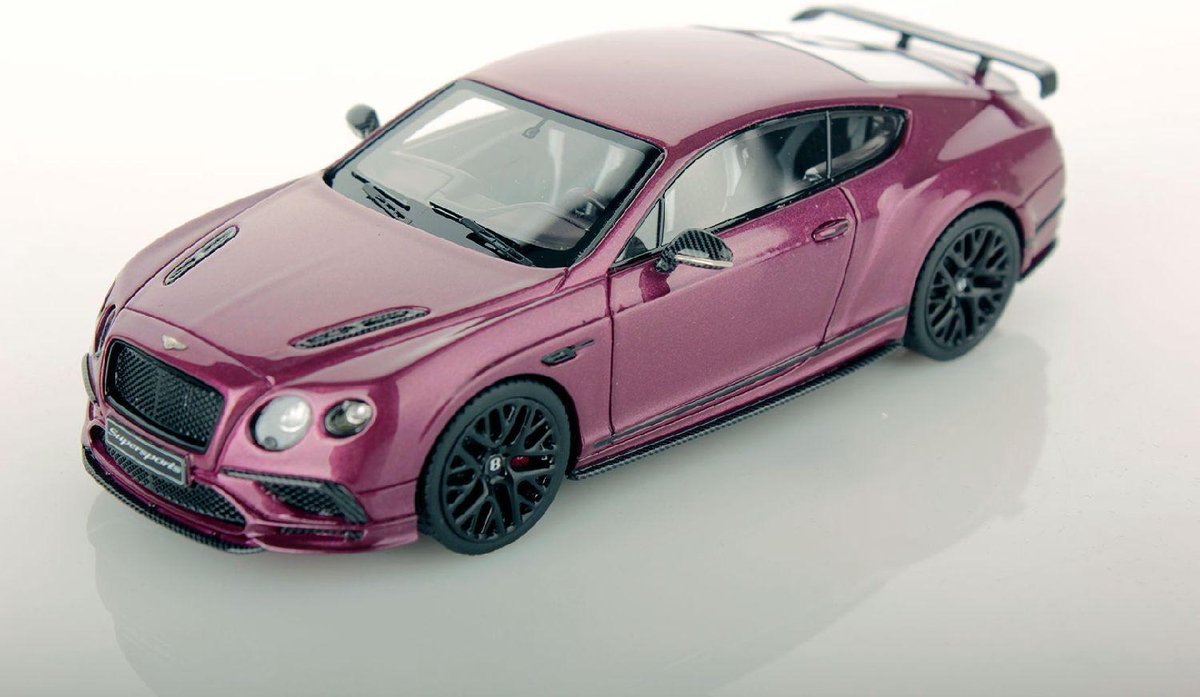 The 1:43 Diecast modelcar of the Bentley Continental Supersports of 2017 in Purple. The manufacturer of the scalemodel is Looksmart.This model is only online available.