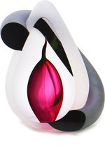 Urn / Mini Urn - Urn Bow rood - Urn voor as - Urn Hond - Urn Kat - Urn Glasobject - Urn Kunst - As-Gedenkstuk - Glasurn