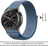 Lichtblauw Nylon Sporthorloge Bandje voor 20mm Smartwatches (zie compatibele modellen) van Samsung, Pebble, Garmin, Huawei, Moto, Ticwatch, Citizen en Q – 20 mm light blue nylon sp