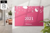 Dagkalender A5 liggend met ophang haak 2021 (Zorgkalender)