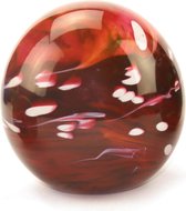 Urn / Mini Urn - Urn Bol Marble rood 0,5L - Urn voor as - Urn Hond - Urn Kat - Urn Glasobject - Urn Kunst - As-Gedenkstuk - Glasurn