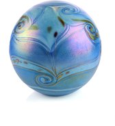 Urn / Mini Urn - Urn Bol blauw 0.5L - Urn voor as - Urn Hond - Urn Kat - Urn Glasobject - Urn Kunst - As-Gedenkstuk - Glasurn 0.5L