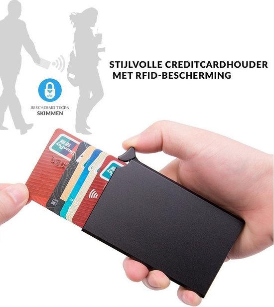 Aluminium Pashouder - RFID Bescherming - Stijlvolle Creditcardhouder -  Zwart - Unisex... | bol.com