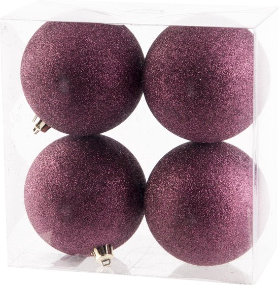 Lot De 12 Boules De Noël En Velours Incassables - Décorations Pour Sapin, Rouge Vin, 6 Cm - Flocage Doux Et Résistant - 8