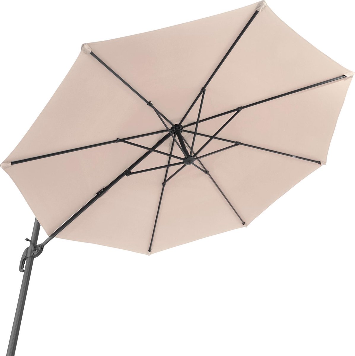 tectake- parasol beige - 403133 met beschermhoes |