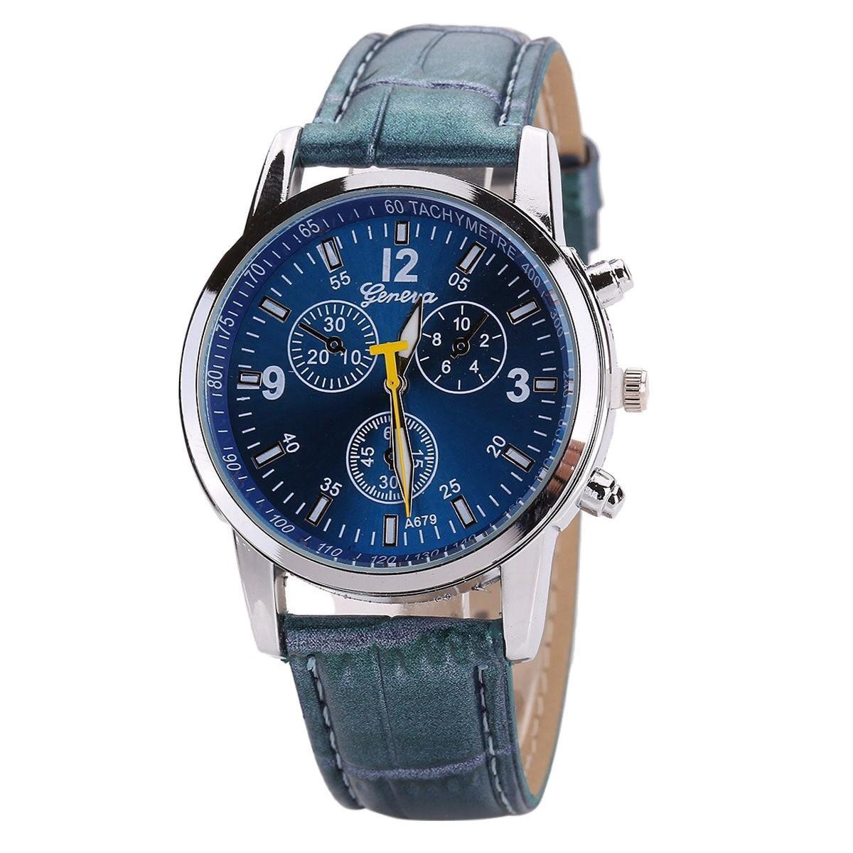 Fako® - Horloge - Geneva Luxury Metal - Blauw