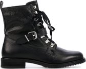 Lina Locchi Vrouwen Canvas     Biker boots / Laarzen / Damesschoenen L1006 - Zwart - Maat 40
