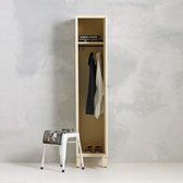 Lockerkast metaal I Locker kledingkast I 1 legplank & hangruimte per deur I Beige I Vintage, retro, industrieel I VLS-201 I Steelux