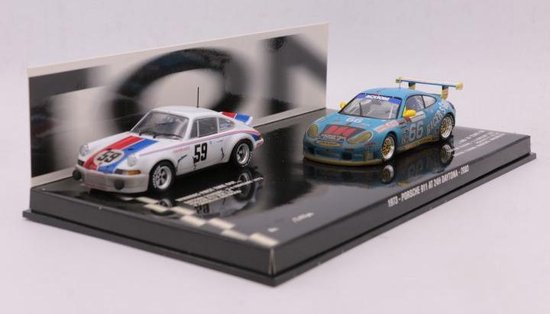 1:43 Diecast Modelcar 2 Porsches 24H Daytona 1973 / 2003 2403pcs