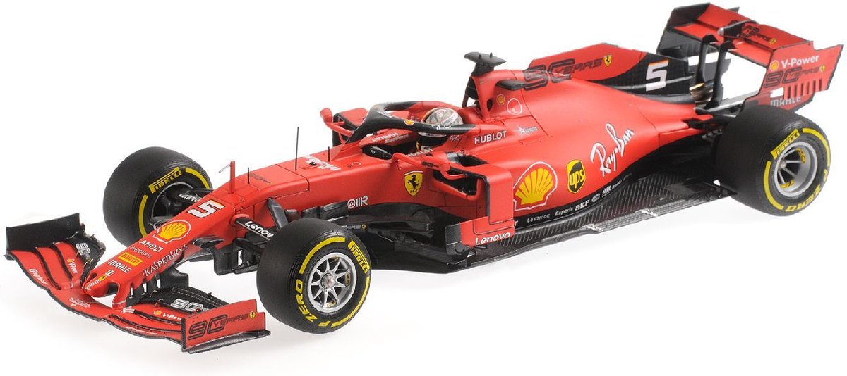 De 1:18 Diecast modelauto's van de Ferrari SF90 Scuderia Ferrari #5 van de GP van België in 2019. De bestuurder is Sebastien Vettel.De fabrikant van het schaalmodel is BBR Models.Dit model is alleen online beschikbaar.
