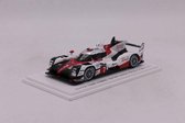 De 1:43 gegoten modelauto van de Toyota TS050 Hybrid -Toyota Gazoo Racing #7 van de 24H Lemans 2017. De chauffeurs waren M. Conway / K. Kobayashi en S. Sarrazin. De fabrikant van het schaalmodel is Spark.