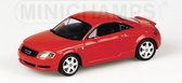 The 1:43 Diecast Modelcar of the Audi TT Coupe of 1999 in Red. The manufacturer of the scalemodel is Minichamps.This model is only online available.