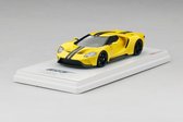 The 1:43 Diecast Modelcar of the Ford GTof the Los Angelas AutoShow 2015 in Yellow. The manufacturer of the scalemodel is Truescale Miniatures.This model is only available online
