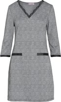 Cassis - Female - Geruite jurk met kanten details  - Grijs