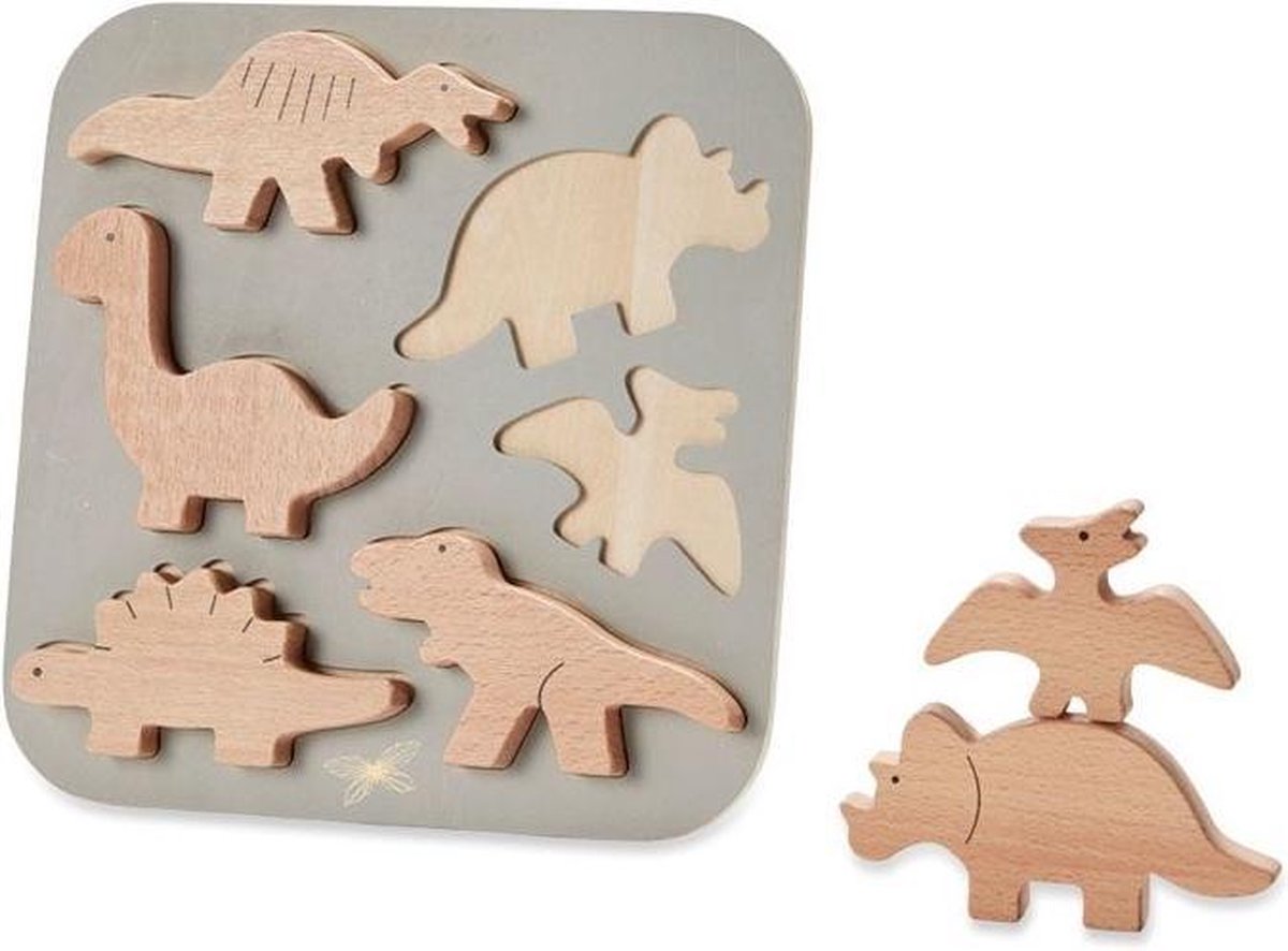 By Astrup Educatieve Houten Puzzel - Dinosaurussen +1jr
