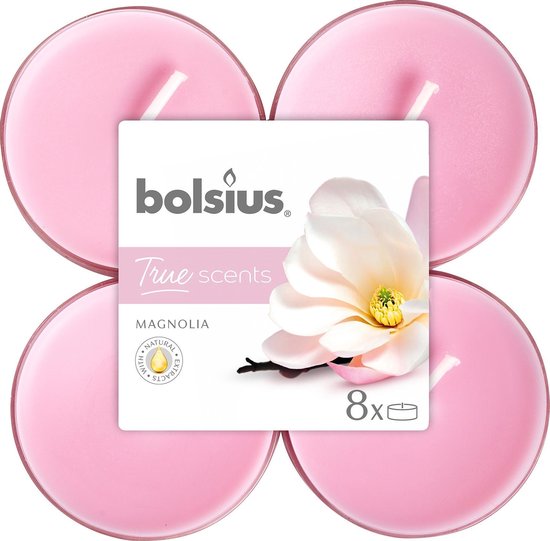 Bolsius Maxi Waxinelichtjes True Scents Magnolia 8 Stuks | bol.com
