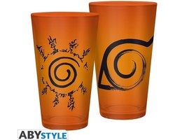 ABYstyle Naruto Shippuden Glas 400 ML-Konoha & Seal (Diversen) Nieuw
