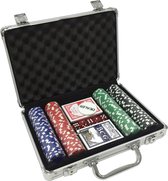 Pokerset- Poker Game - Poker Chips- Poker Koffer- Pokerspel – Pokerset 200 Chips – Pokerset volwassenen - Pokerhandleiding - Stevige koffer (11,5 gram chips)