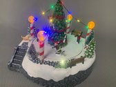 Kerstdorp- Draaiende schaatsbaan met LED