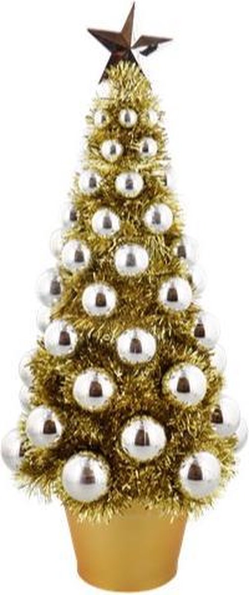 Kerstboom met ballen - 39,5 cm hoog - kerstdecoratie - kerstversiering - seizoensdecoratie