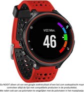 Siliconen Smartwatch Bandje - Geschikt voor Garmin - 22 mm - Rood/Zwart