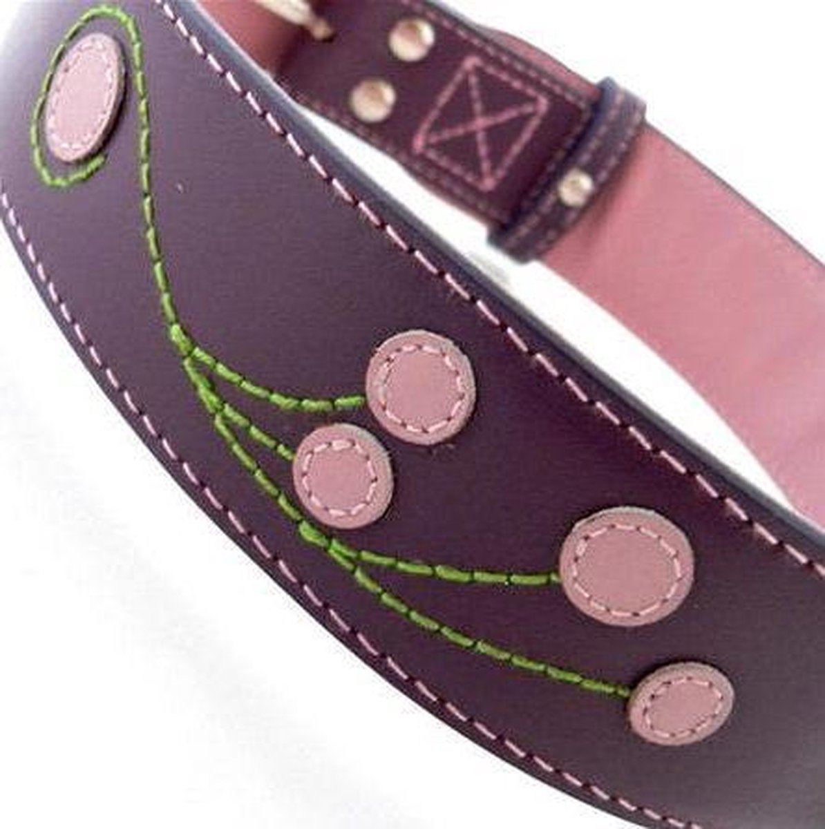 Hondenhalsband Blossom purple halsband 50-58 cm