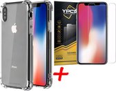 YPCd® Apple iPhone X - XS hoesje - Transparant + Screen protector