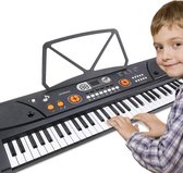 Bobby's Elektrische Piano - 61 Toetsen - Pianotoetsenbord - Draagbaar - Voor Kinderen - Keyboard - Stroomaansluiting - Microfoon - Muziekstandaard - Geschenk - Sinterklaas - Kerst