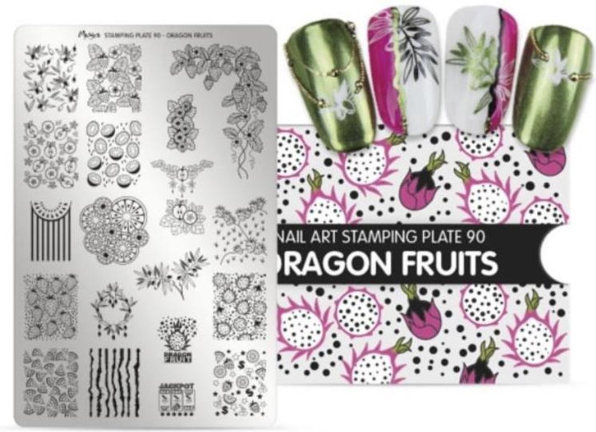 Moyra Stamping plate 90 Dragon fruits