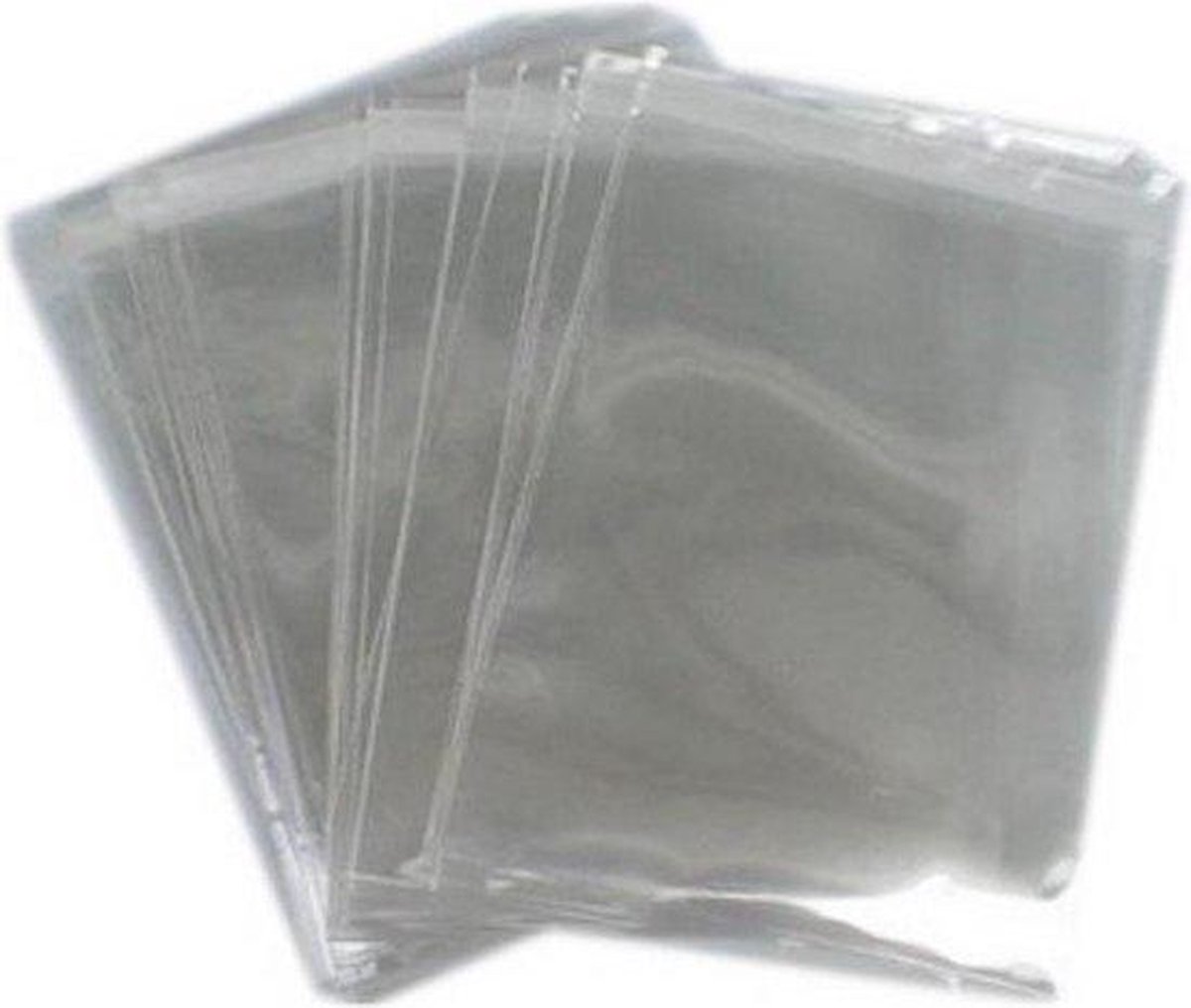 25 transparante kaartzakjes - folie zakjes voor kaarten met plakstrip - polybags - 14 x 17 cm - voor 13 x 13 kaarten