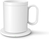 Hot Smart koffiemok HS001 giftbox | warmhoud mok | USB lader Qi voor Android en iPhone | Wit | Gadget voor op kantoor of thuis | Cadeau tip 2021!