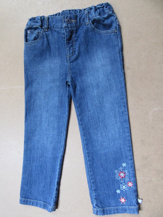 Pantalon en jean noukie's pour fille avec fleur, 4 ans 104