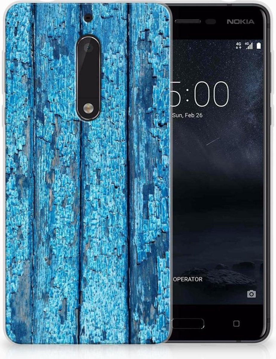 Nokia 5 Bumper Hoesje Wood Blue